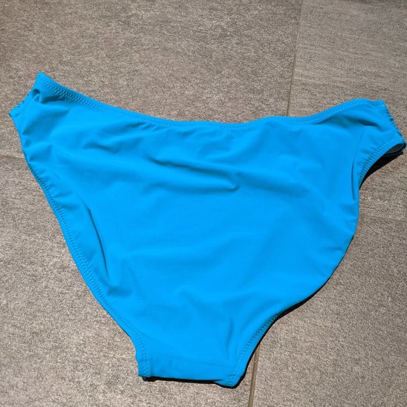 Blue Ruched Side Bikini Bottoms - Picture 2 of 3